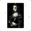 Vintage Sexy Funny MonaLisa Metal Sign Metal Tin Plaque Metal Vintage for Pub Bar Sign Man Cave Decoration Iron Plates