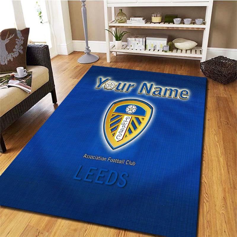 Leeds United Custom Name Carpet Rug for Living Room Bedroom Home Sofa Decoration,Kids Play Non-slip Floor Mat