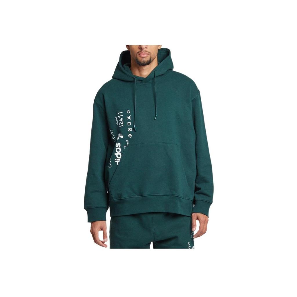 Adidas Originals X Alexander Wang Letter Print Hooded Pullover Long Sleeve Sweatshirt Men sweatshirt Green CV5293