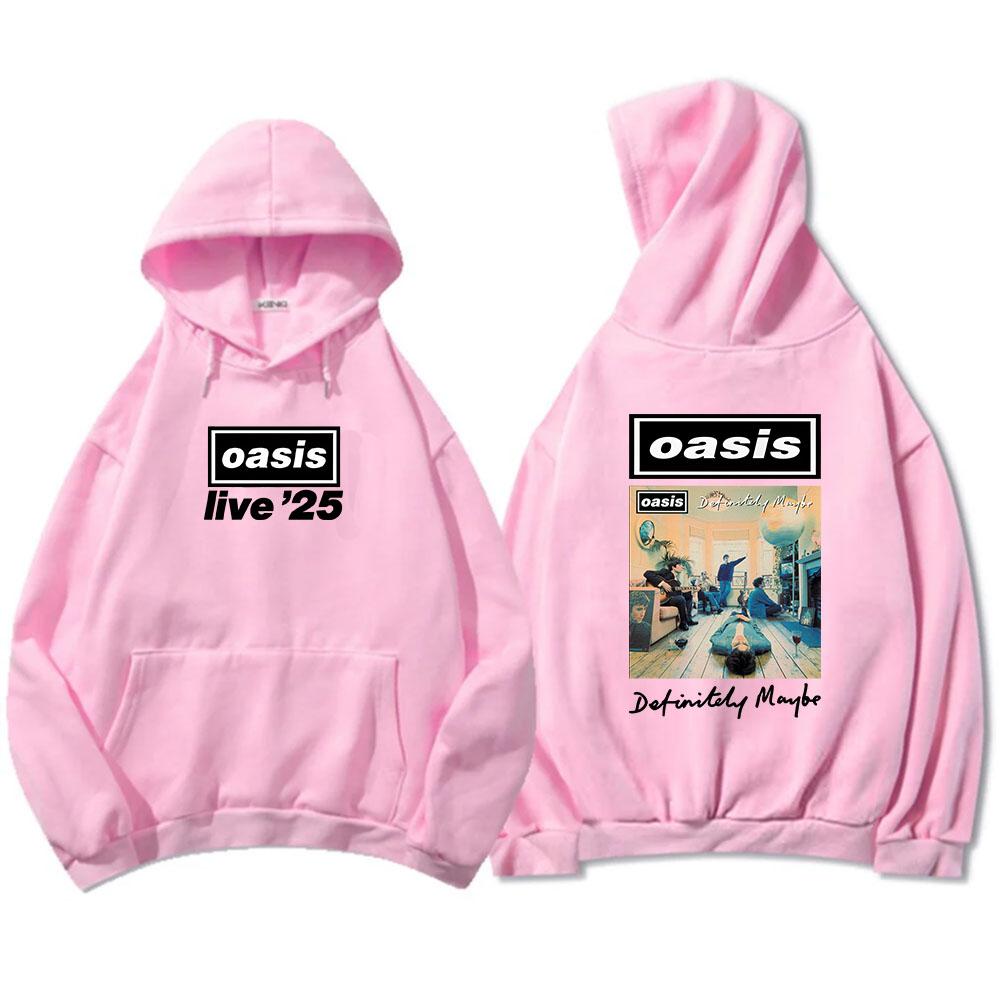 Definitely Maybe Graphic Hoodies Oasis-s Band Live'25 Graphic Sweatshirts Heavy Mental Fashion Men Sudadera Streetwear Unisex Casual Top