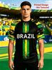 2026 Sommer Brasilianischer Stil Fußball Sport T-Shirt, Atmungsaktives Locker sitzendes Kurzarm Sportoberteil, Lässiges Trikot für Erwachsene und Kinder