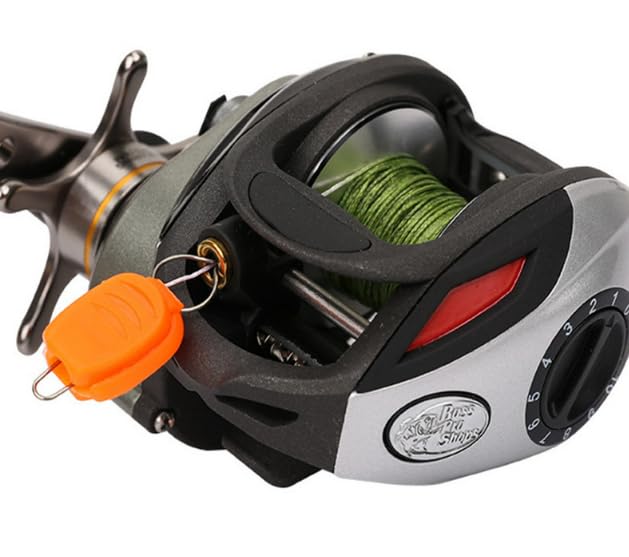 Line Stopper Fishing Rod Clips, Set of 5, Black with Fluorescent Yellow Caps, Compatible with Baitcasting Reels (trg02)