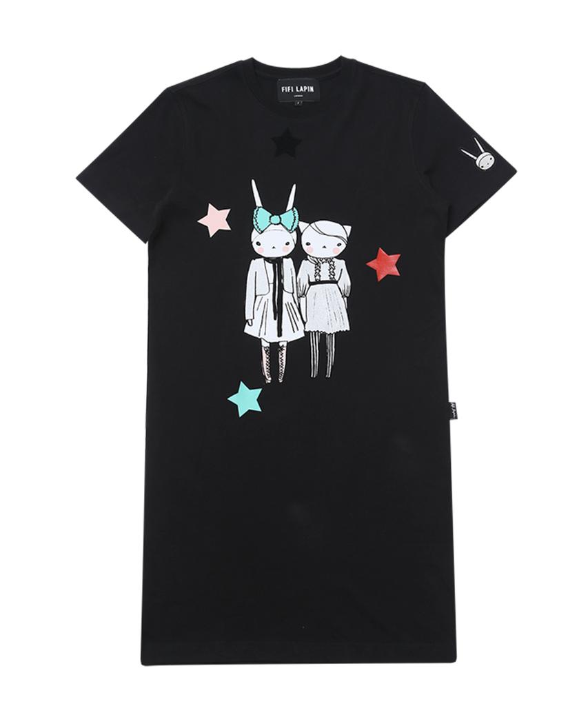 Pipilapin Women'S Slim Fit T-Shirt Dress / Fs2Wop34W4 Black
