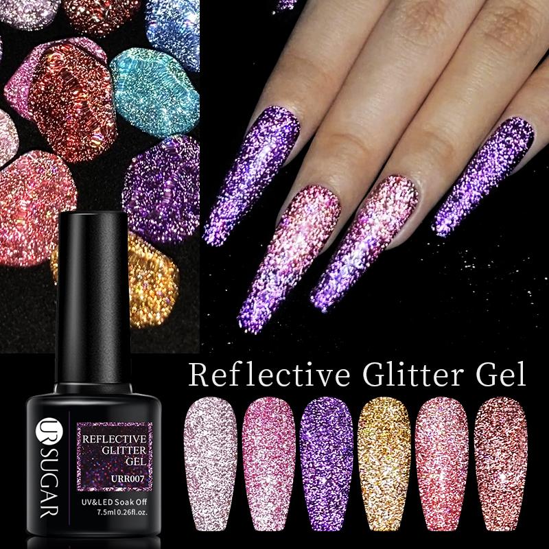

7,5 мл UR SUGAR светоотражающий цветной блестящий гель для ногтей, красочный лак для дизайна ногтей «сделай сам», окрашенный уход за ногтями