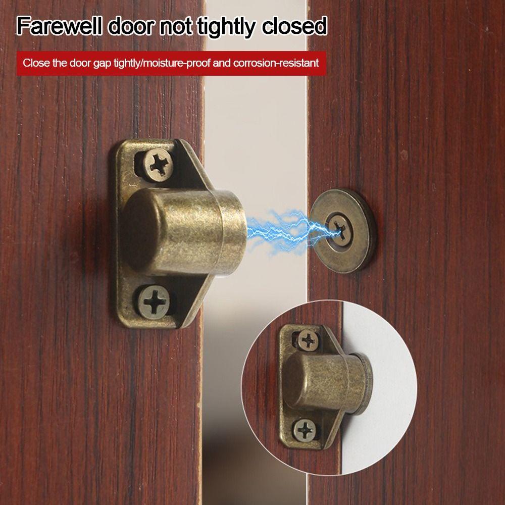 Useful Metal Magnet Cabinet Door Catch Magnetic Punch-free Drawer Latch Hardware Cupboard Closers Home Wardrobe Doors