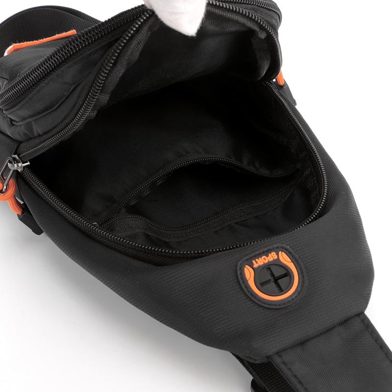 Men Fashion Chest Waist Bag Casual Outdoor Travel Nylon Sling Bag Chest Bag Phone Bag