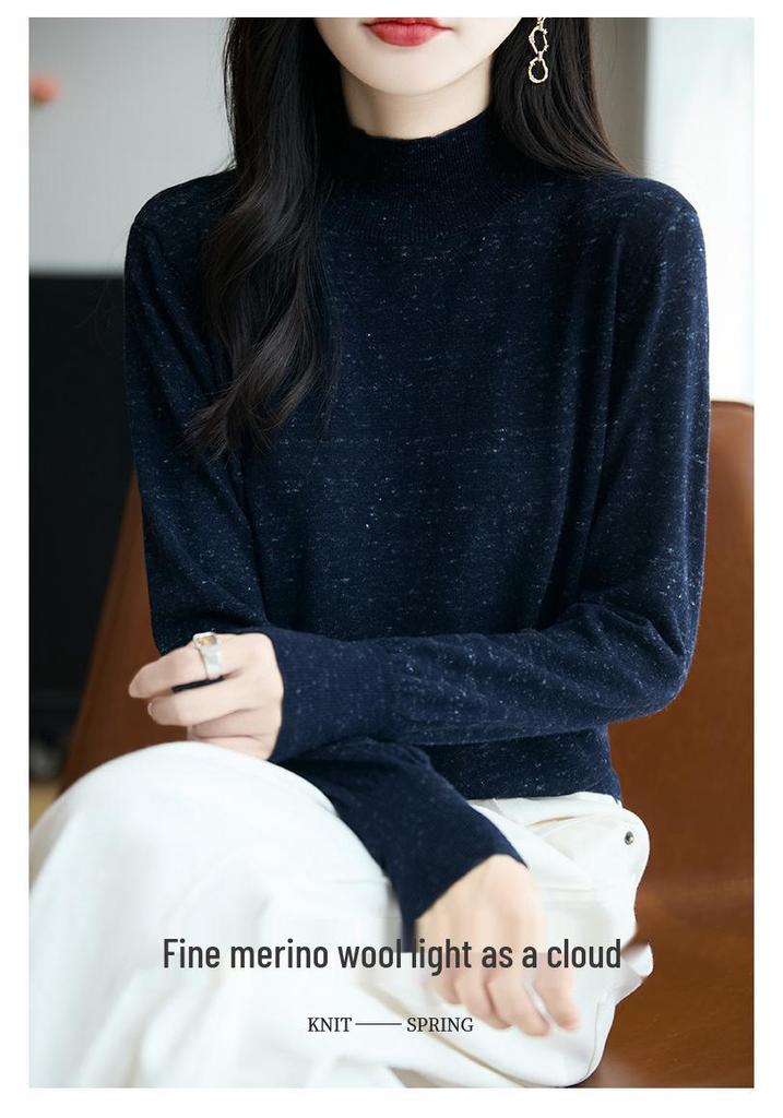High-Neck Women's Slim-Fit Sweater: Soft, Comfortable, and Versatile for Autumn and Winter