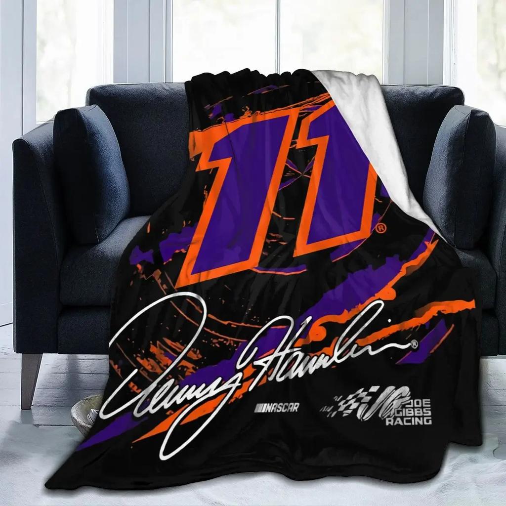 Denny Hamlin 11 All Season Fleece Blanket Throw Ultra Soft Flannel Blanket Digital Printed Premium Fluffy Microfiber Fleece