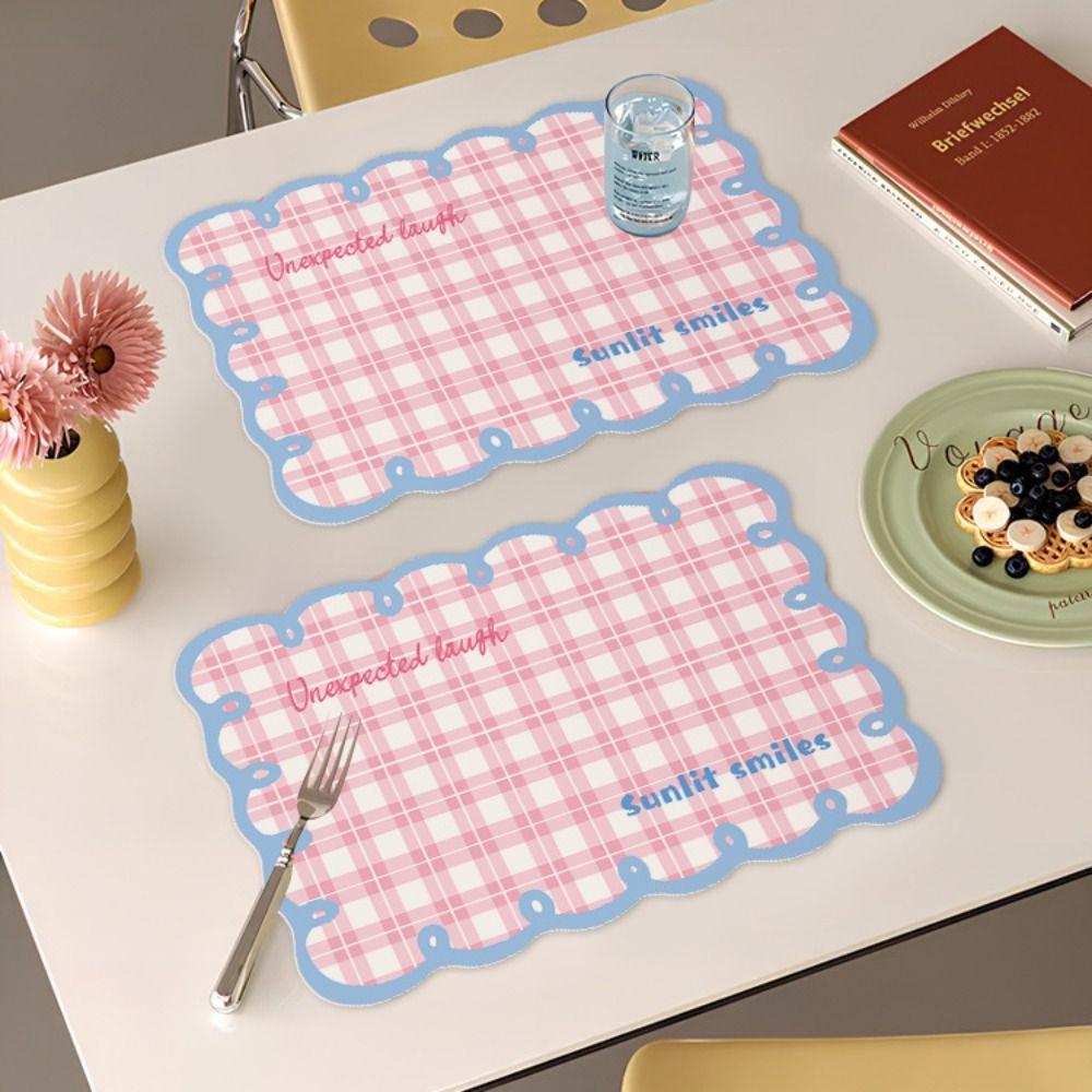 New Dopamine Placemats Anti-slip Water-Absorbing Table Mat Heat Insulation Oil-Absorbing Coaster Table Decoration Accessories