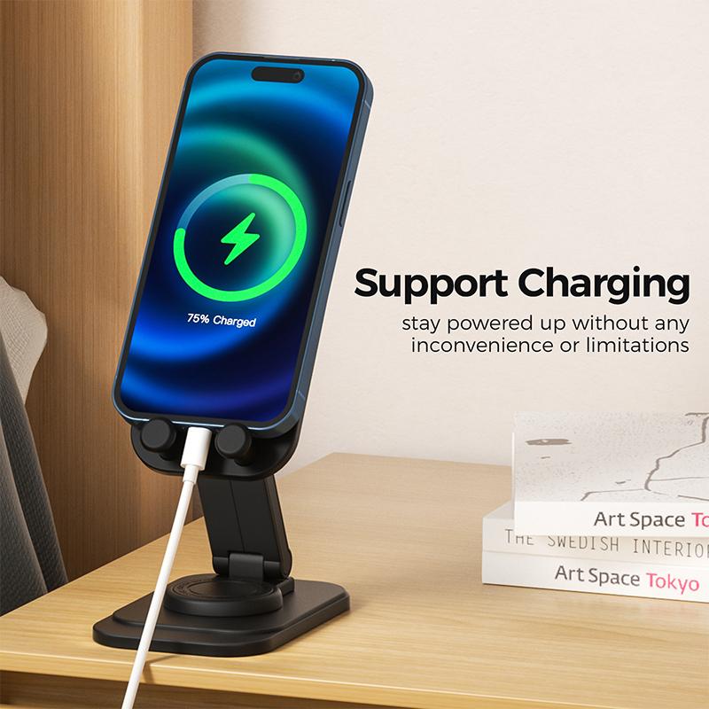 Foldable 360 Degree Rotation Desktop Mini Phone Holder Height Adjustable Cellphone Tablet Stand Bracket Support For Iphone