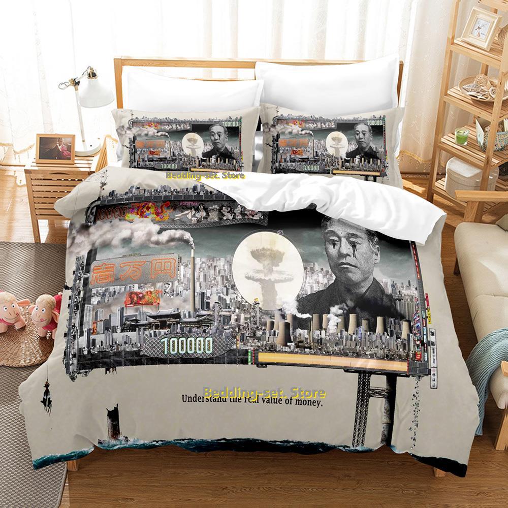 New Money Bedding Set Single Twin Full Queen King Size Bed Set Adult Kid Bedroom Duvetcover Sets Anime Parure De Lit Bed