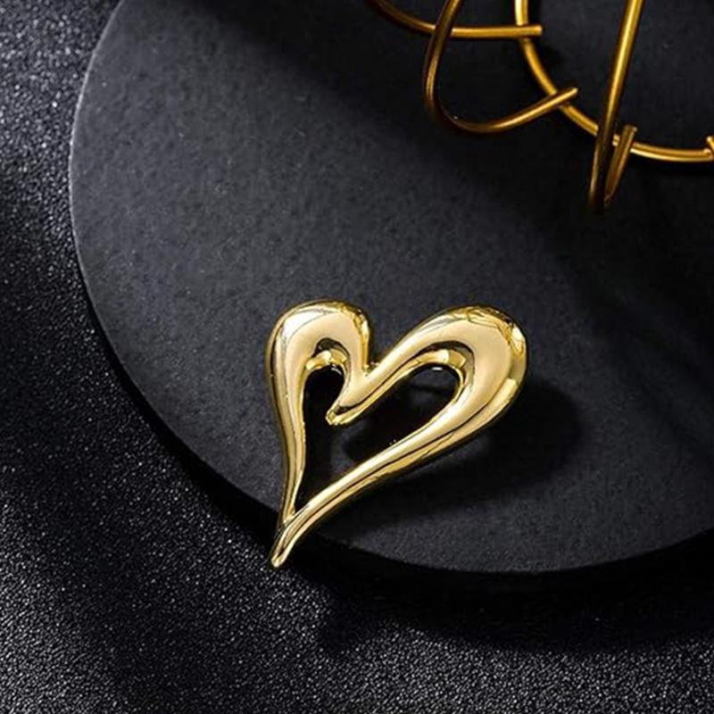 Metall-Herz-Broschen für Damen Unisex Emaille-Liebes-Pins Büro-Party Freundgeschenke Schmuckzubehör für Anzug Kleid