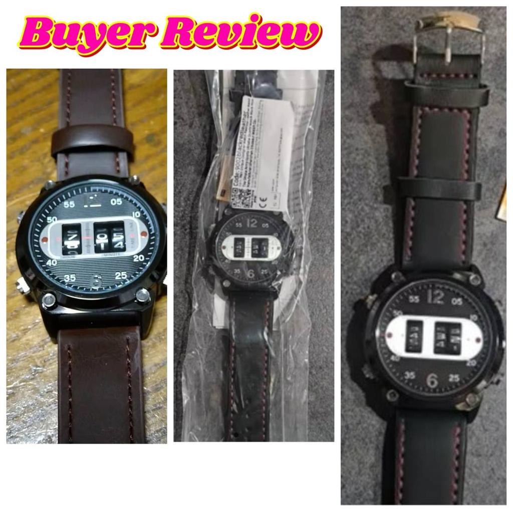 Herrenuhr Mode PU-Lederband Armee Sport Vintage Reifen Lässig Cooles Design Große Marke Datum Quarz Armbanduhr