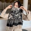 2026 New Fashion Women's Winter Scarf: Warm, Thick Tassel Shawl & Neckerchief