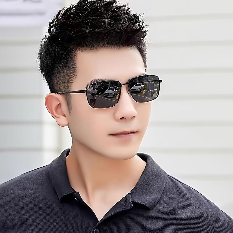 1pc Men's Square Frame Fashion Glasses Retro Fashion Glasses for Parties Photo Props Daily Accessories Stylish Glasses