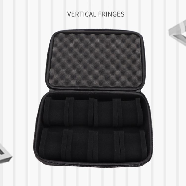 Tragbare Uhrenaufbewahrungskoffer Organizer Sicherer Reißverschluss 8 Fächer Box Beutel für Smartwatch Schmuck Kleine Gegenstände Zubehör