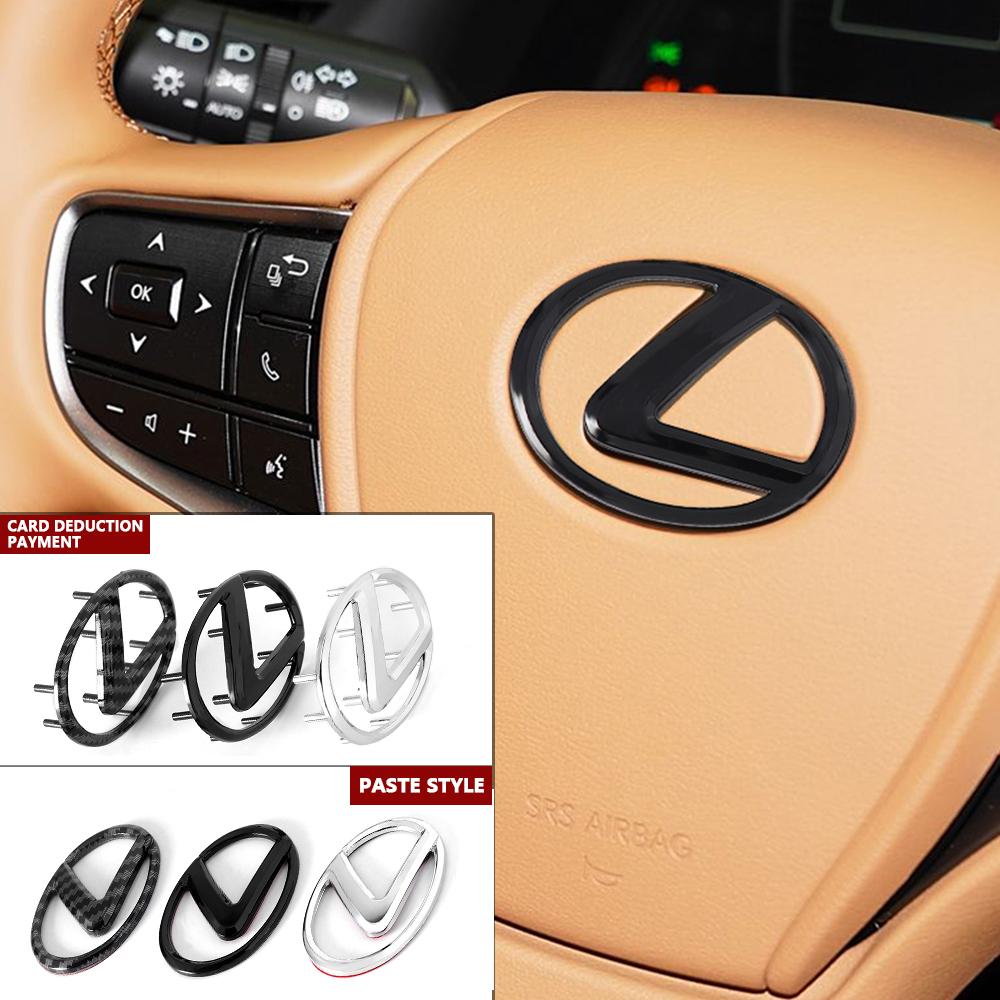 ABS Car Steering Wheel Logo Emblem Cover Sticker Buckle For Lexus CT200h F Sport ES LS IS GS LC RC GC RX UX NX LX GX Accessories