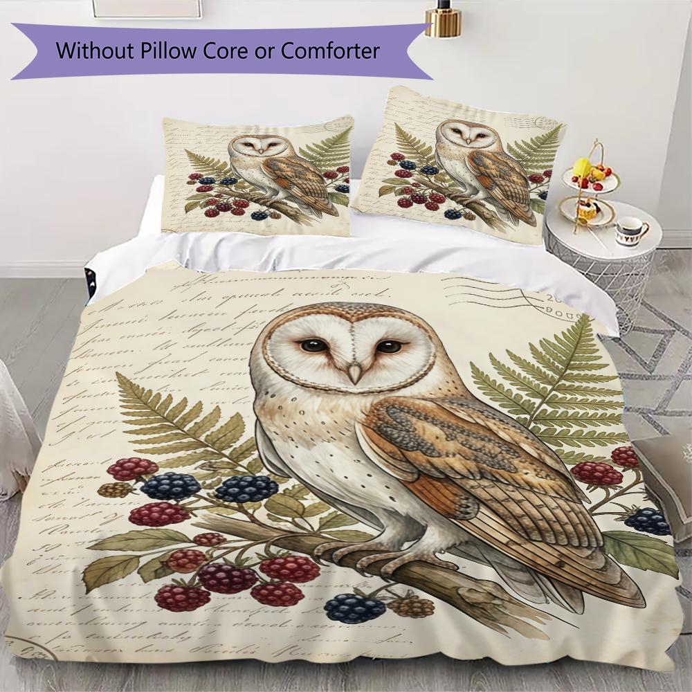 Retro Animals Pattern Bedding Uilt Set Uilt Cover Pillowcase Home Decoration Birthday Gift (1 * Duvet Cover + 2 * Pillowcase  Without Core)