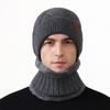 Men's Wool Thick Knitted Hat Scarf Winter Cashmere Ear Protection Warm Wool Hat
