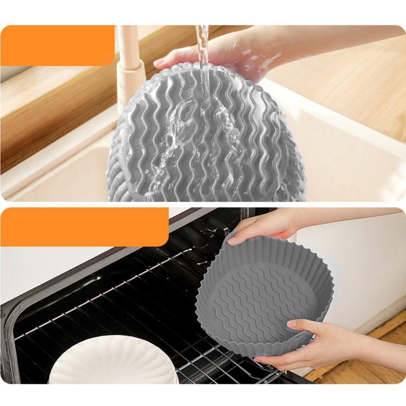 Siliround - Siliround1_grey - Moule Rond En Silicone Gris - Antiadhésif - Compatible Friteuse à Air