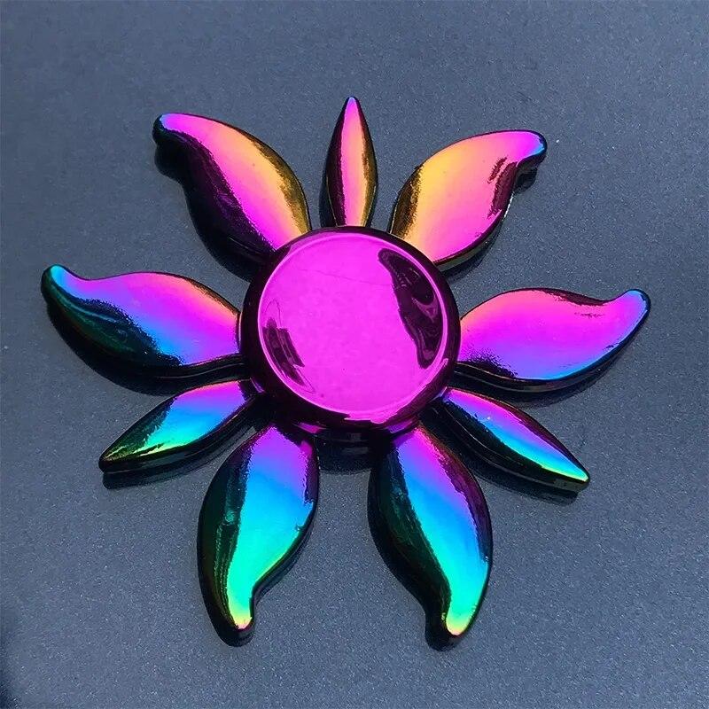 Rainbow Metal Hand Spinner Focus Toy Fidget Spinner R188 Electroplate Hybrid Bearing Toys for Children