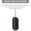 Silicone Key Case for Fiat 500, Folding 3-Button Bravo Key Cover, Remote Control Protector.