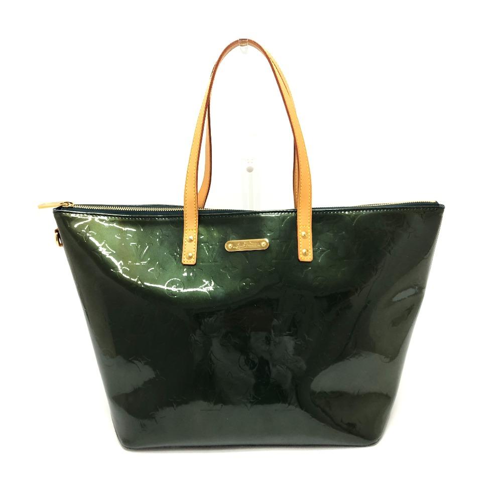 Louis Vuitton M93673 Bellevue GM Tote Bag MonogramVernis Blue Nuit Green