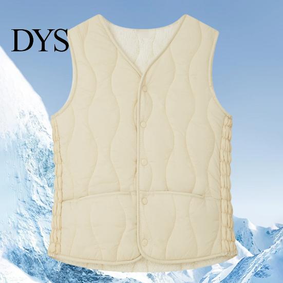 Fashionable Short Vest for Women Women's Warm Padded Lightweight Sleeveless Slim Fit Waistcoat Windproof Solid Color Single-breasted Fall Winter Daily