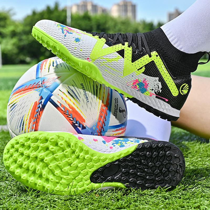TaoBo Kid Size 30-45 Pro Soccer Shoes Adult Ankle Socks Football Sneakers Futsal Hall Football Boot Teen Sports Soccer Shoes