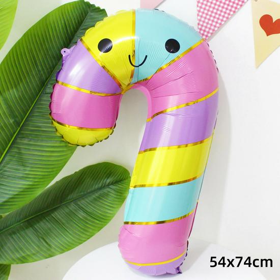 Colorful Large Birthday Cake Foil Balloon for Kids' Party Decoration and Photo Props