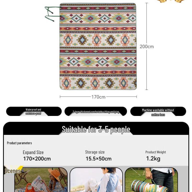 

Black Deer Outdoor Picnic Mat