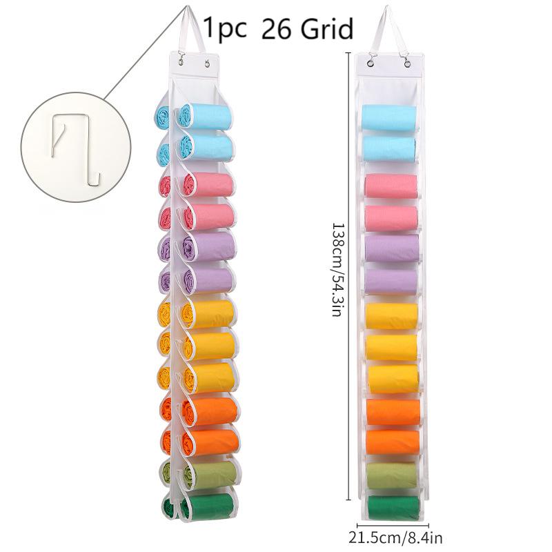 1PC Legging Storage Bag Storage Hanger Can Holds 16/26 Leggings or Shirts Jeans Compartment Storage Hanger