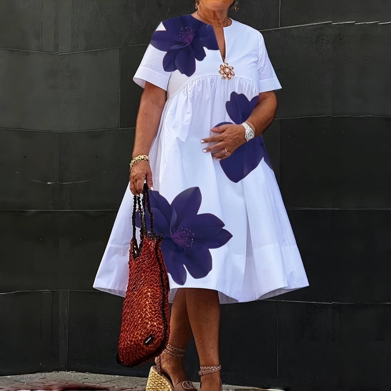 

Женское миди платье-рубашка с короткими рукавами в горошек, повседневное, простое, А-силуэта L