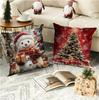 Christmas Polyester Cushion Sofa Decorative Cushion Cover