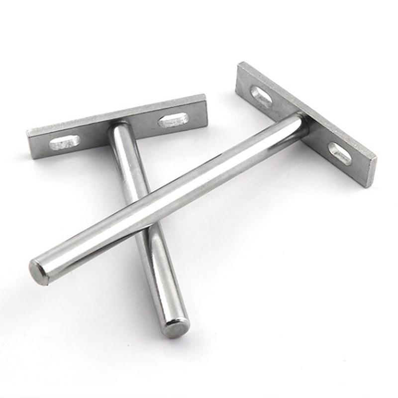 1PC 3/4/5/6 Inches Silver Metal Folding Shelf Support Bracket Hidden Floating Wall Shelf Support Brackets For Heavy Duty Bracket