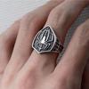 Adjustable Spider-Themed Mens Ring Copper Plated Punk Style Open Band Retro Fashion Accessory