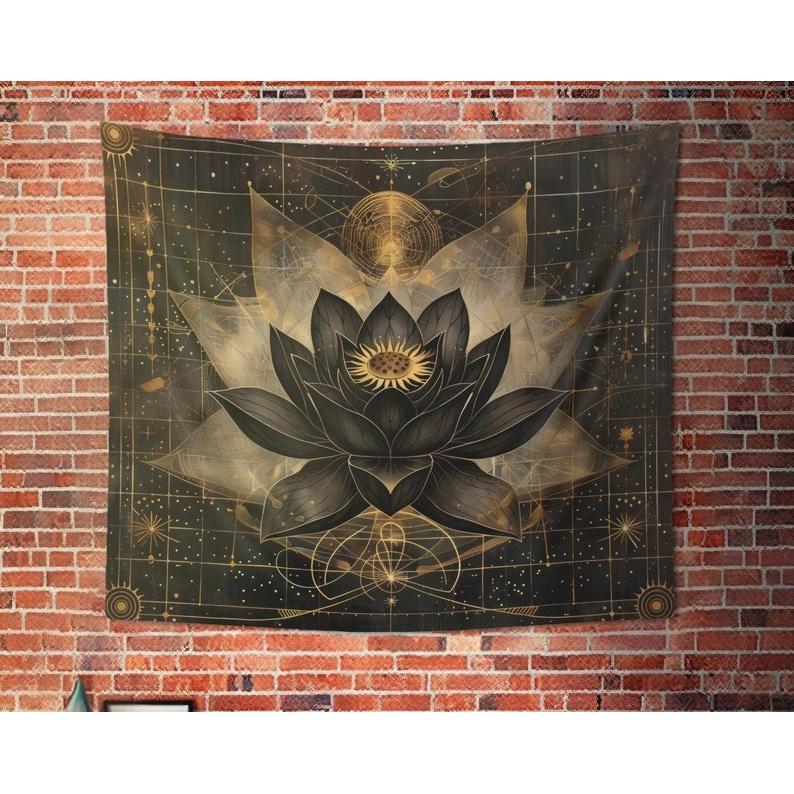 Black Lotus Interior tapestry 75x100 чёрный