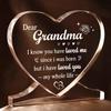 Cherished Mom Gift - Acrylic Heart Plaque for Desk, Perfect Birthday, Christmas, Thanksgiving, Anniversary & Mother's Day Present From Daughter or So