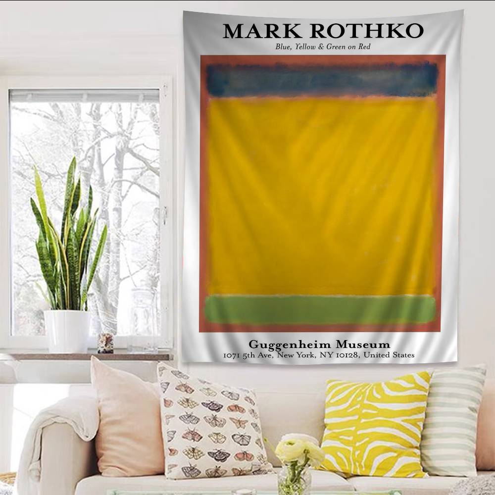 

1PC MMark Rothko Abstract Art Cartoon Tapestry Home Decoration hippie bohemian decoration divination Home Decor 74x94cm(29x37in)