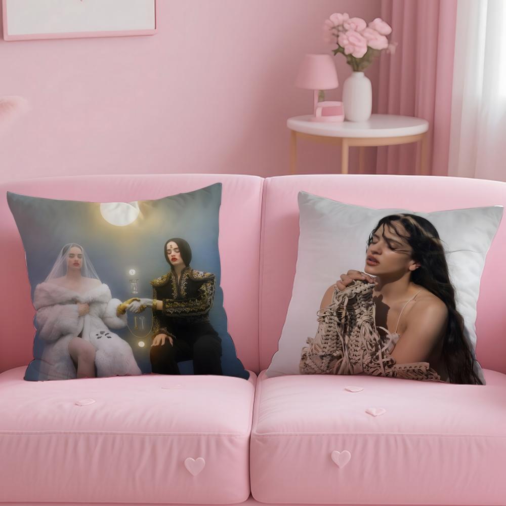 Popular Singer ROSALIA Cushion Cover Soft  EasyWash Pillow Case  Versatile for Couch Bed Travel and Office