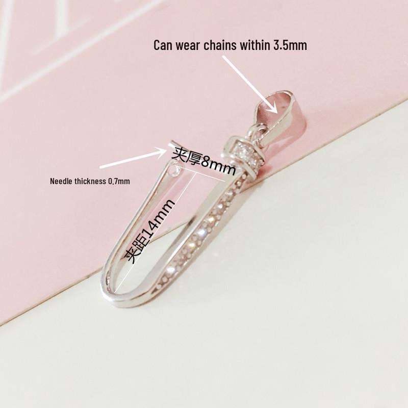 S925 Silver Pendant Clasp for DIY White Jadeite Buckle Necklace
