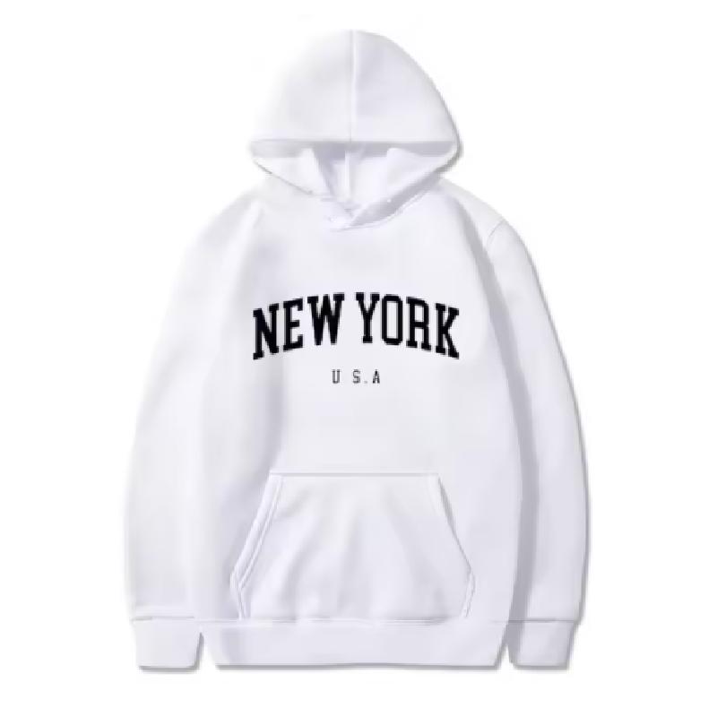 Muži Ženy New York USA City Mikiny Módní dopis s potiskem Grafika Mikiny Volné Ležérní Harajuku Pulovr s kapucí Sportovní oblečení