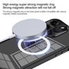 Aluminiumrahmen für kabelloses Laden, Aluminiumrahmen, magnetische Hülle für iPhone 15, 14, 13, 12 Pro Max, Objektivglas, schützende HD-transparente Rückwandplatine