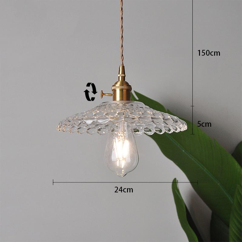 

Nordic ins Японская винтажная люстра Ресторанный бар Прикроватная люстра Стеклянная латунная люстра с одной рожкой из орехового дерева чистый