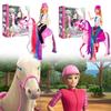 Realistic Movable Horse Saddle Model Set With Detachable Farm Stable Toys For Kids