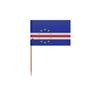 Toothpick Flag of Cape Verde - 10 Cm - 100 Pieces - Adhesive Plastic - Bamboo Stick -