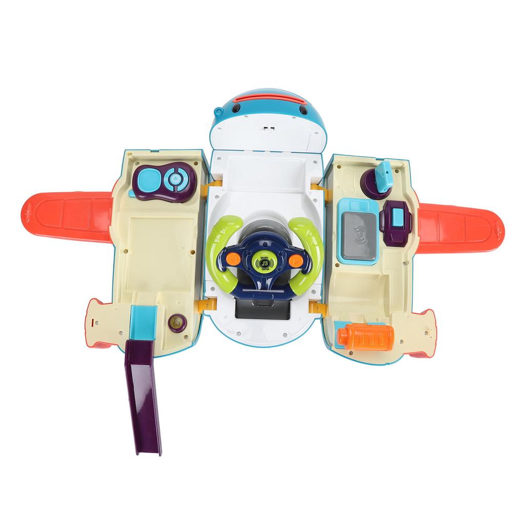 Transform Airplane 3 in 1 Steering Wheel Driving Simulation Money Bank Cartoon Electric Track