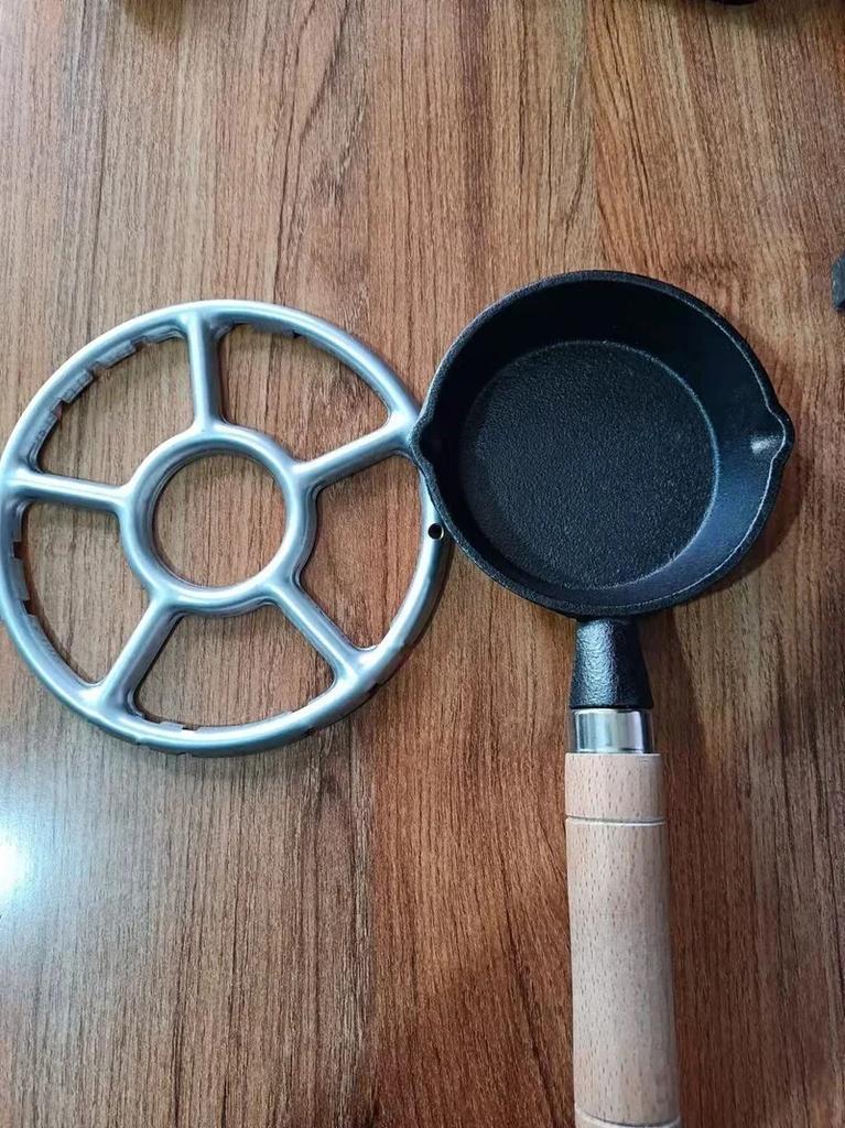 Gusseisen Mini Omelettpfanne Antihaft Omelett Knödel Göttlich Heiße Bratpfannen Frühstück Omelett Tragbar Klein Kochen Eier