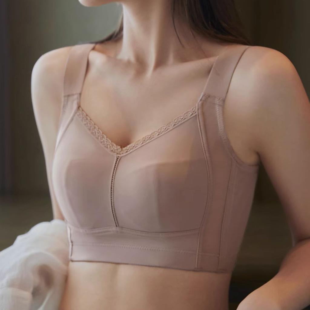 Summer Bra Thin Full Cup Seamless Bra with Adjustable Collection and Anti Sagging Bra