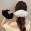 2 Pcs Hollow Lace Scrunchies for Women, Elegant Double-Layer Lace Hair Ties, Luxury Style Hair Accessories